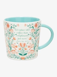 Little Women Floral Quote Mug
