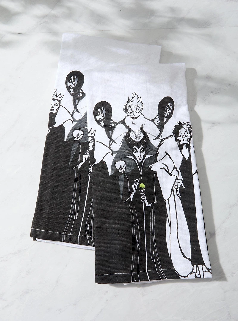 Disney Villains Tonal Portrait Kitchen Towel Set