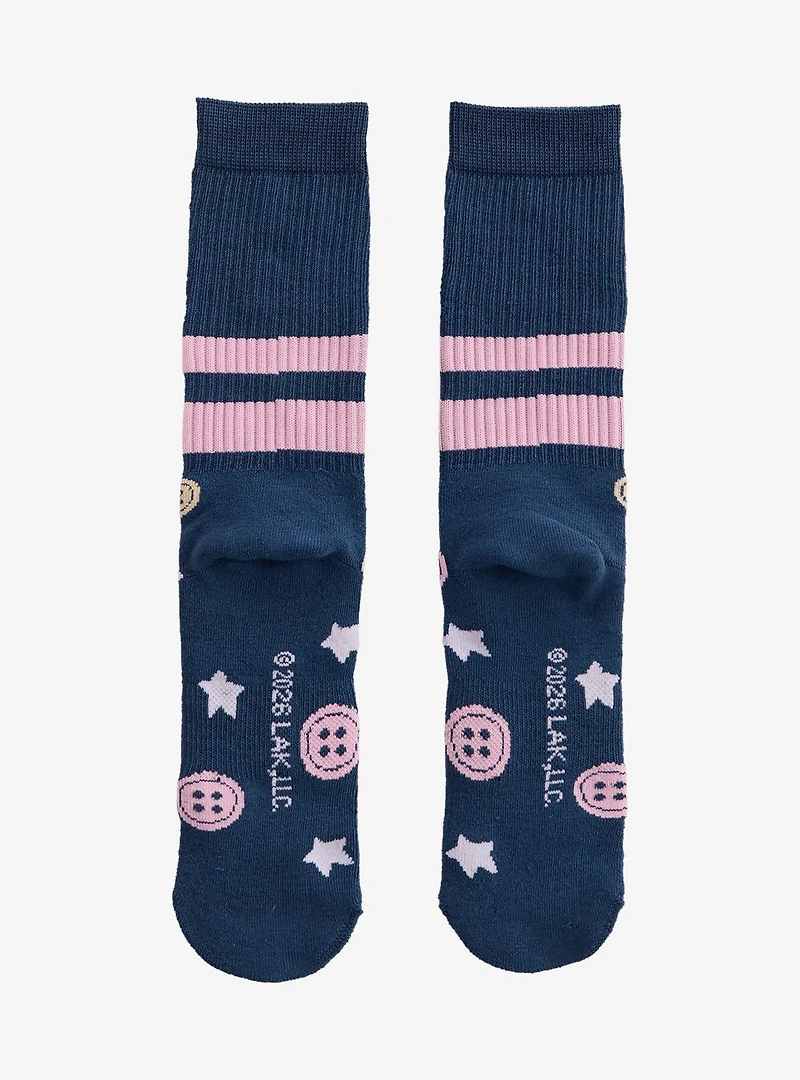 Coraline Buttons & Stars Crew Socks - BoxLunch Exclusive
