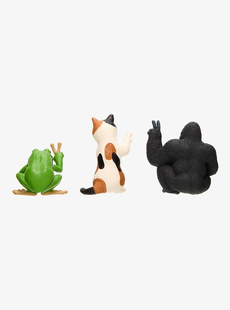 Animal Peace Sign Blind Box Figure