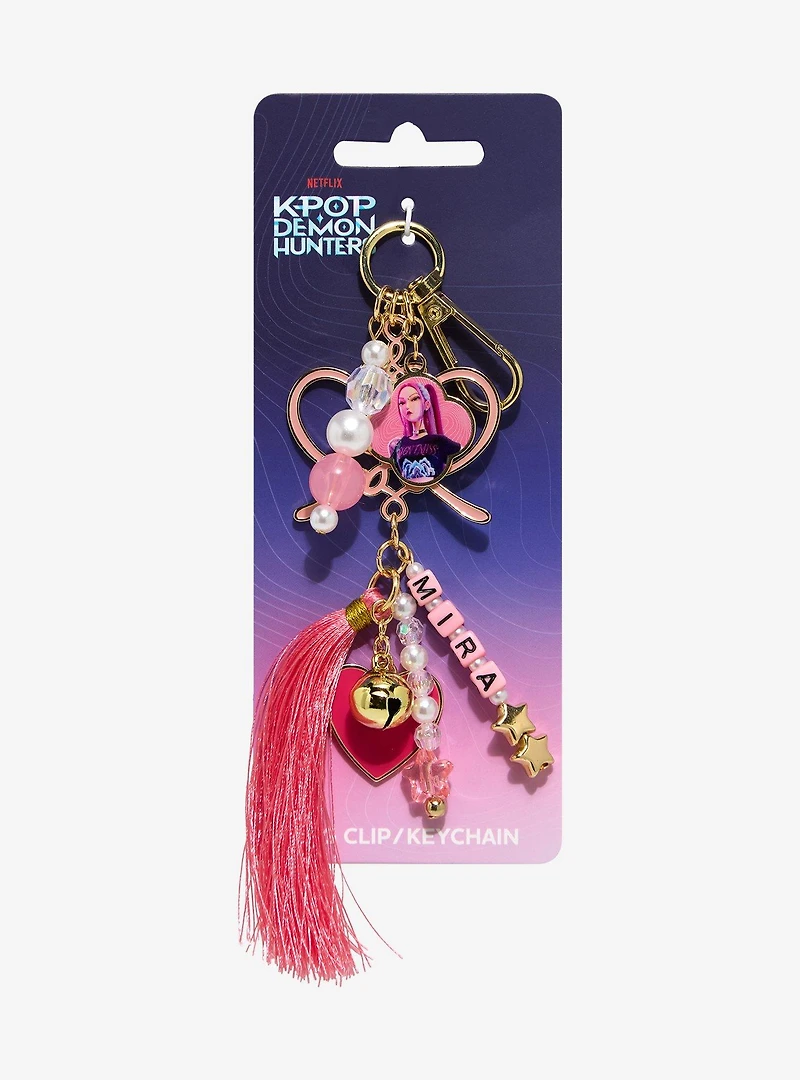 KPop Demon Hunters Mira Multi-Charm Keychain - BoxLunch Exclusive