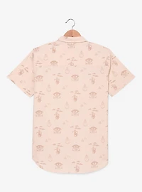 Disney Hercules Hades Tonal Icons Allover Print Woven Button-Up - BoxLunch Exclusive