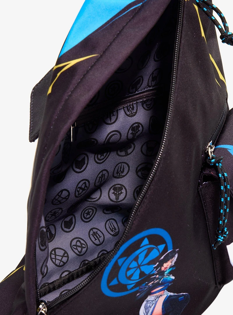 Marvel Rivals Jeff the Land Shark & Luna Snow Triangle Crossbody Sling Bag - BoxLunch Exclusive