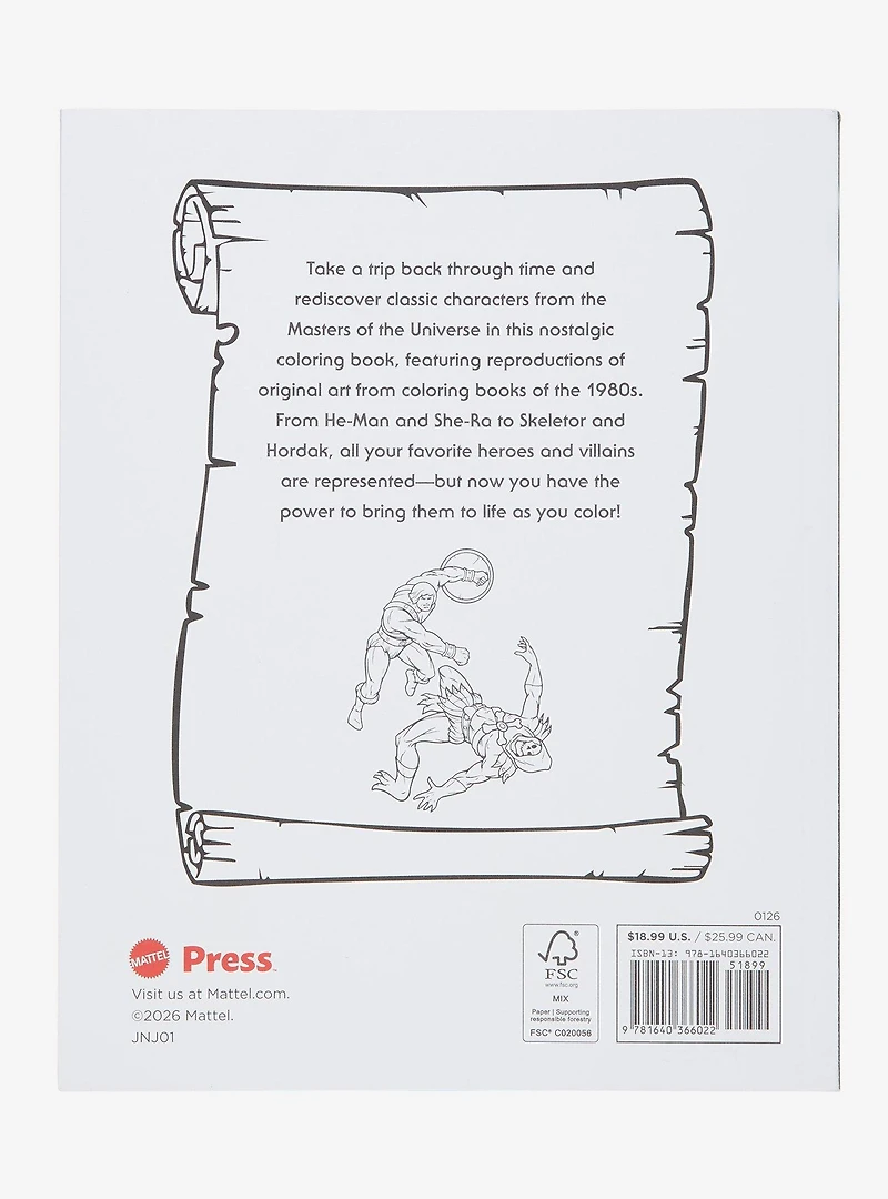 Masters of the Universe Retro Power Coloring Book
