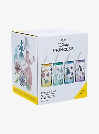 Disney Princess Illustrated Glass Cup Set