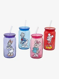 Disney Mickey and Friends Sketched Glass Cup Set