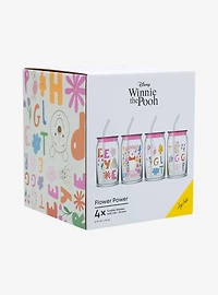 Disney Winnie the Pooh Floral Glass Cup Set