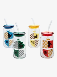 Harry Potter Hogwarts House Crest Glass Cup Set