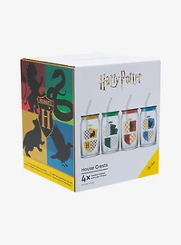 Harry Potter Hogwarts House Crest Glass Cup Set
