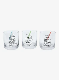 Star Wars Lightsaber Quotes Glass Cup Set