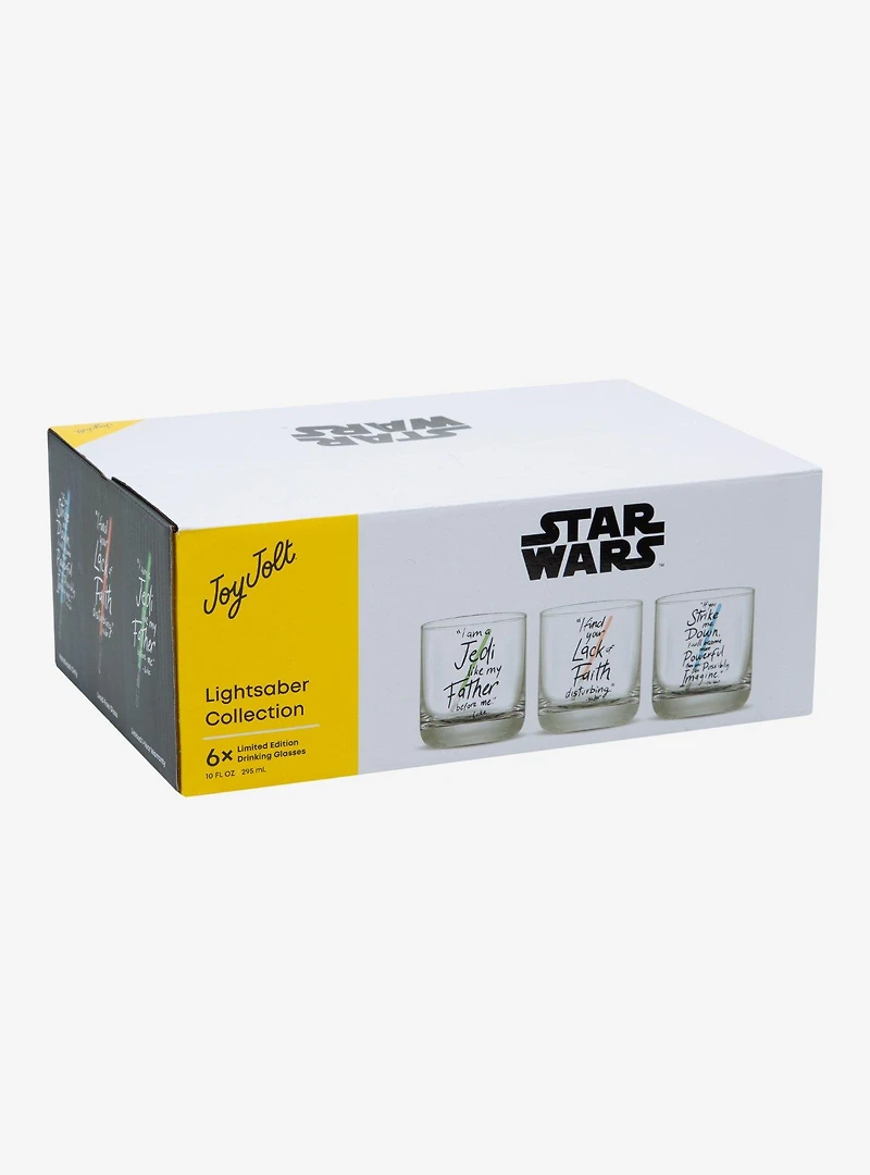 Star Wars Lightsaber Quotes Glass Cup Set