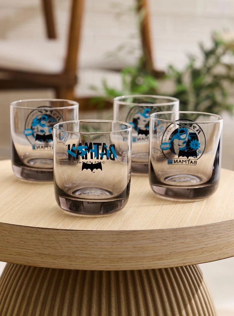 DC Comics Batman Japanese Lettering Glass Cup Set