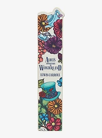 Alice's Adventures in Wonderland Floral Faux Leather Bookmark