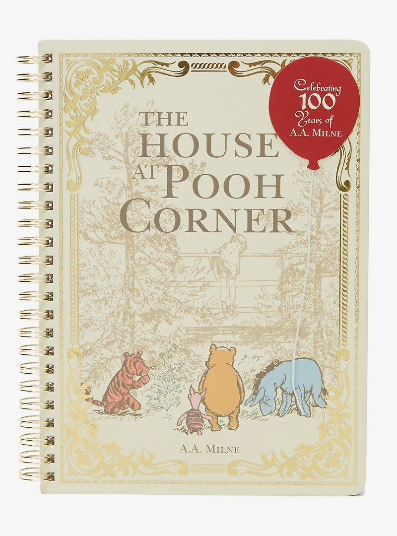 The House At Pooh Corner Book Cover Spiral Notebook