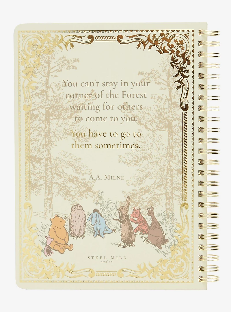 The House At Pooh Corner Book Cover Spiral Notebook