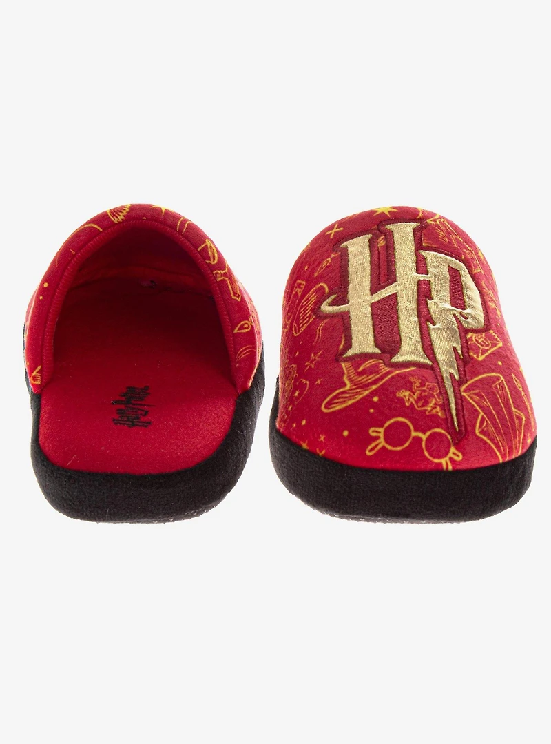 Harry Potter Hogwarts Crest Plush Non-Slip Boys Slippers
