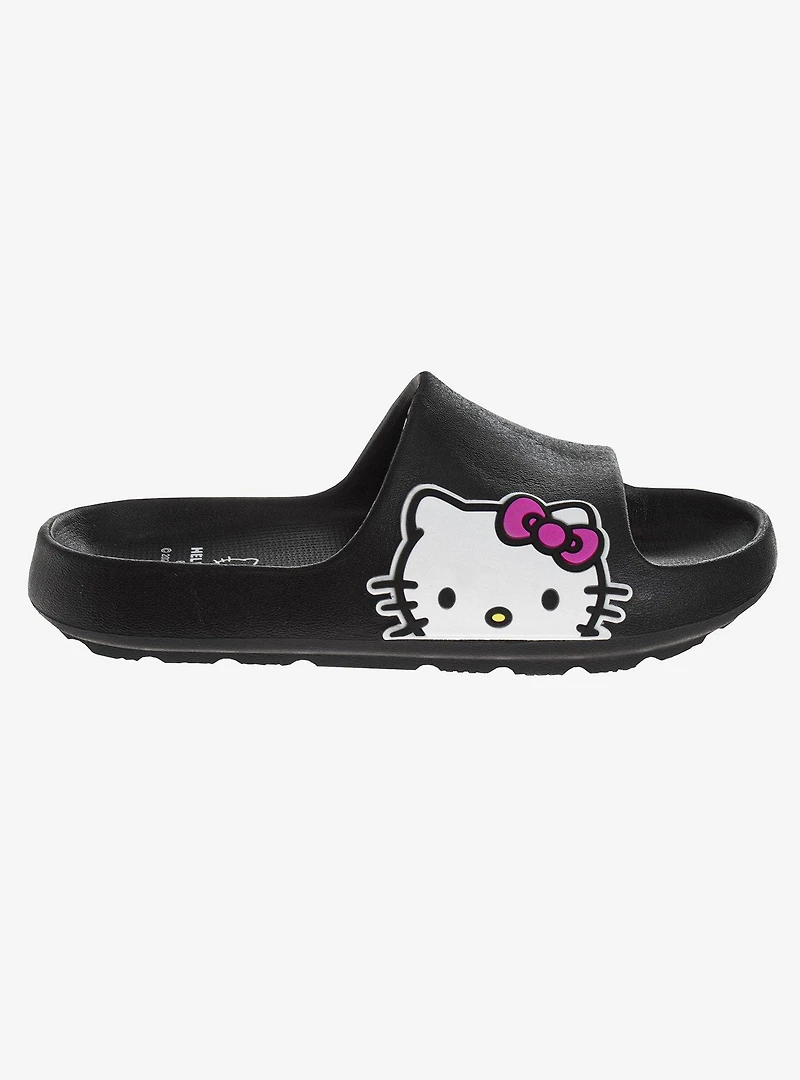 Hello Kitty Girls Slip-On Slides Black