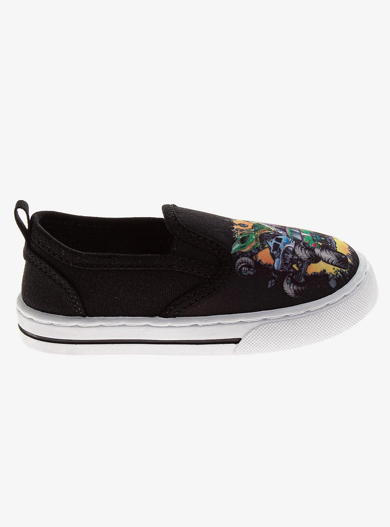 Monster Jam Truck Action Slip-On Canvas Toddler & Little Kid Sneakers