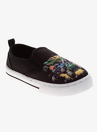 Monster Jam Truck Action Slip-On Canvas Toddler & Little Kid Sneakers