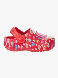 Sweethearts Conversation Hearts Adorable Slip-On Girls Toddler Clogs Red