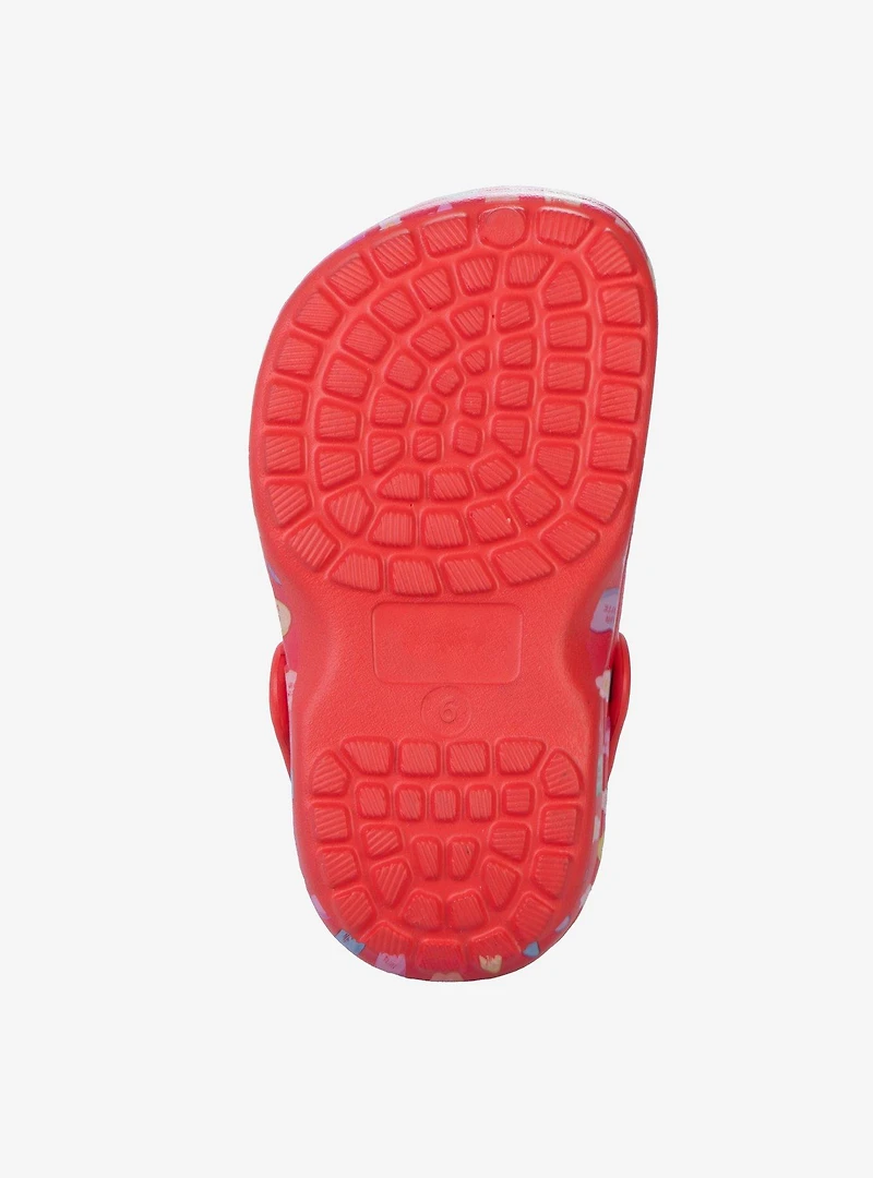 Sweethearts Conversation Hearts Adorable Slip-On Girls Toddler Clogs Red