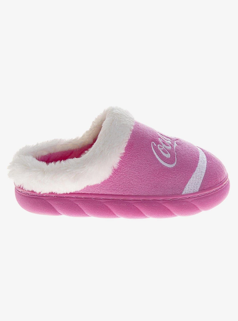 Coca-Cola Pink Iconic Script Cozy Women Slippers