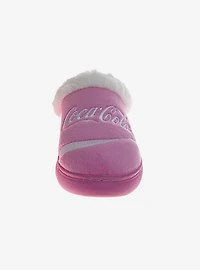 Coca-Cola Pink Iconic Script Cozy Women Slippers