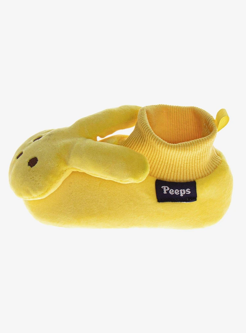Peeps Sock Plush Fuzzy Dual Ladies Slippers Yellow