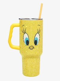 Looney Tunes Tweety Bird Rhinestone Straw Tumbler with Handle - BoxLunch Exclusive