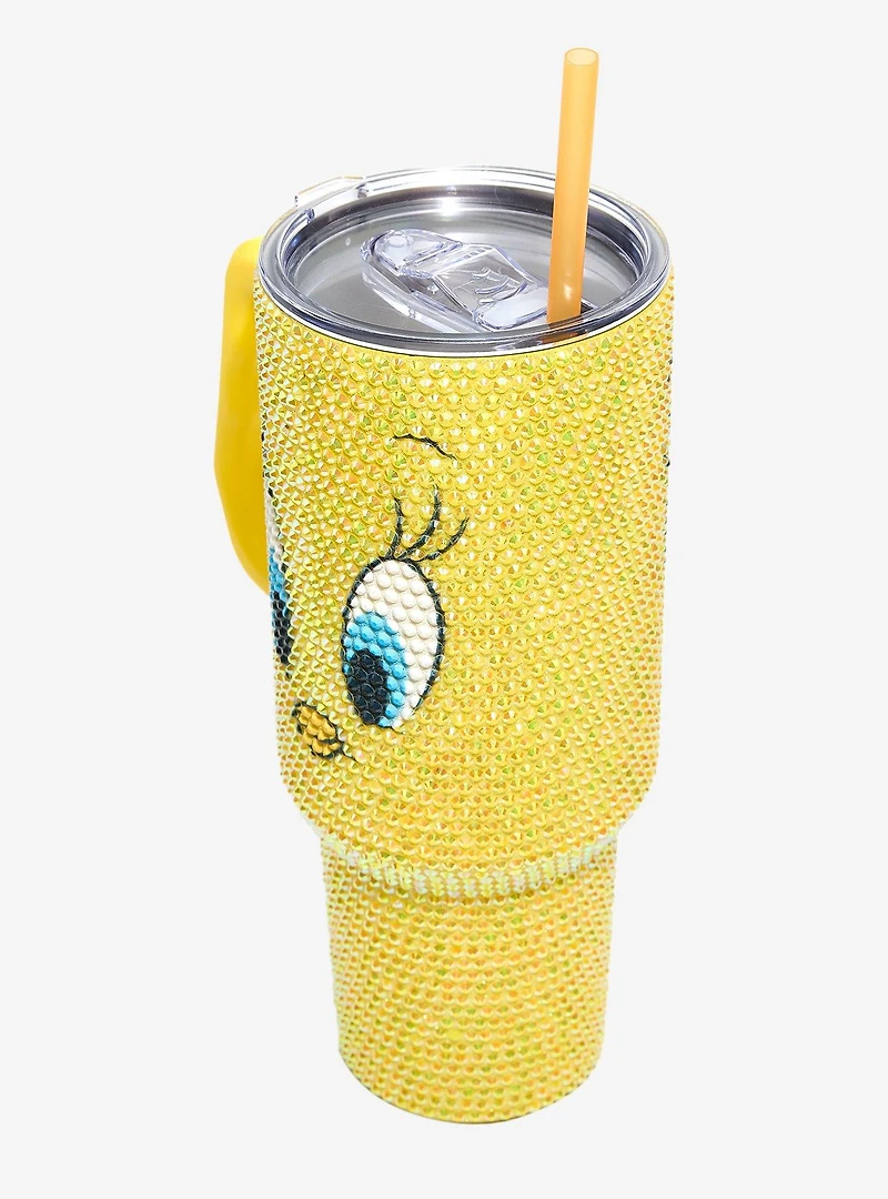 Looney Tunes Tweety Bird Rhinestone Straw Tumbler with Handle - BoxLunch Exclusive