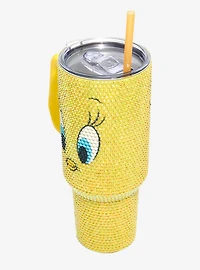 Looney Tunes Tweety Bird Rhinestone Straw Tumbler with Handle - BoxLunch Exclusive