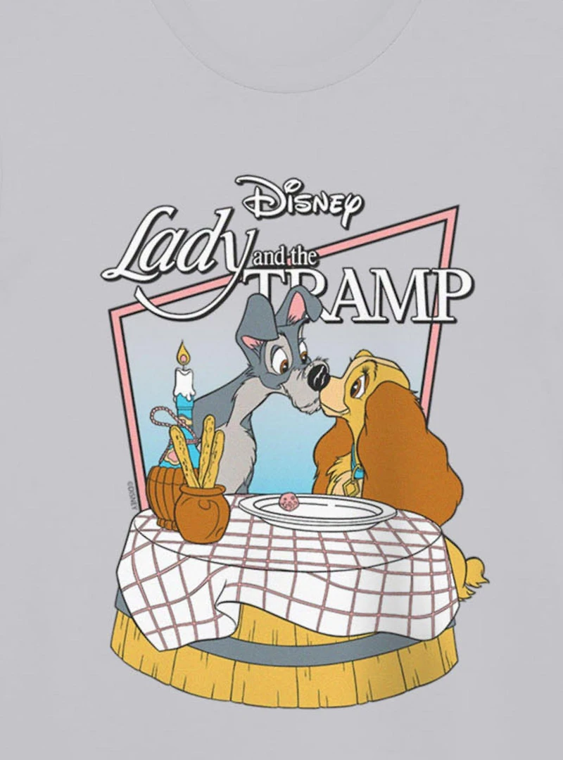 Disney Lady And The Tramp Dinner Kiss T-Shirt