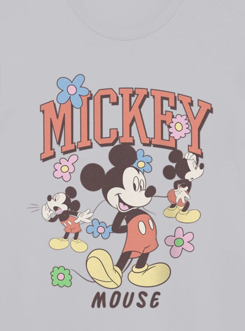 Disney Mickey Mouse Flower Collage T-Shirt