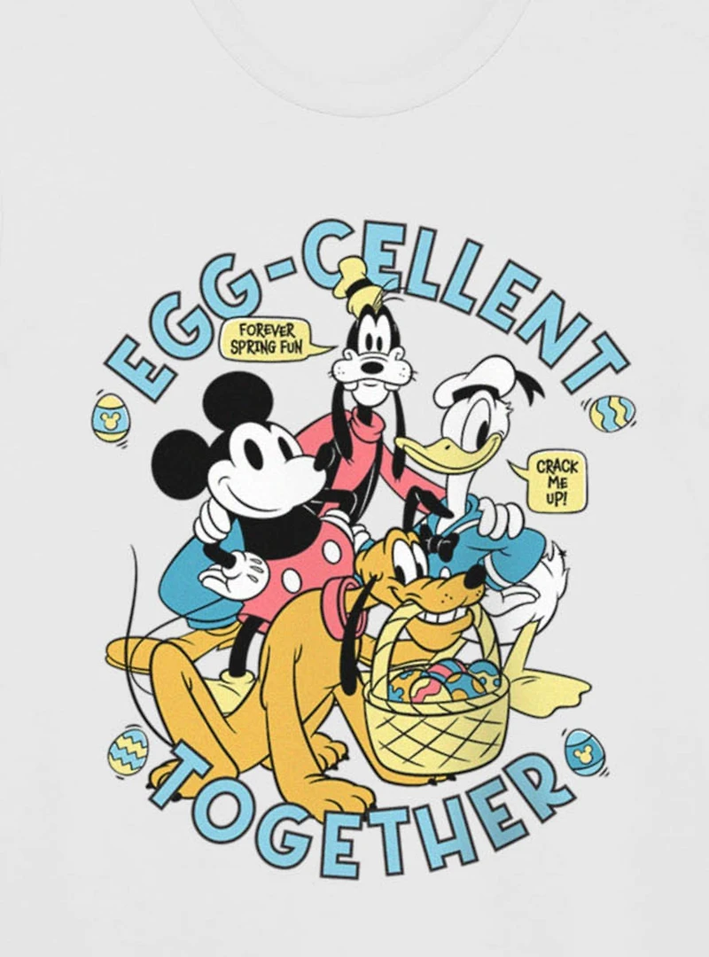 Disney Mickey Mouse And Friends Easter Egg-Cellent Together T-Shirt