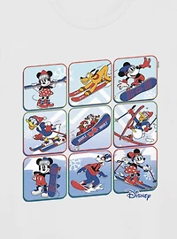Disney Mickey Mouse And Friends Winter Snow Sport Panels T-Shirt