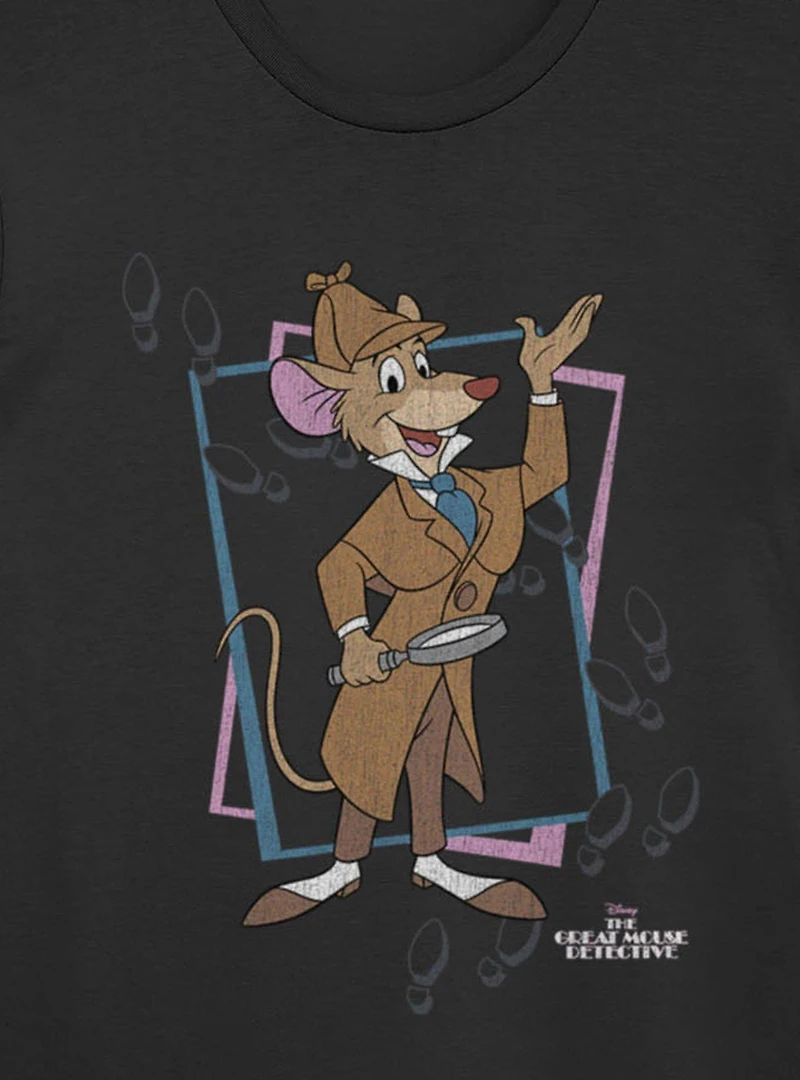 Disney The Great Mouse Detective Basil & Footprints T-Shirt
