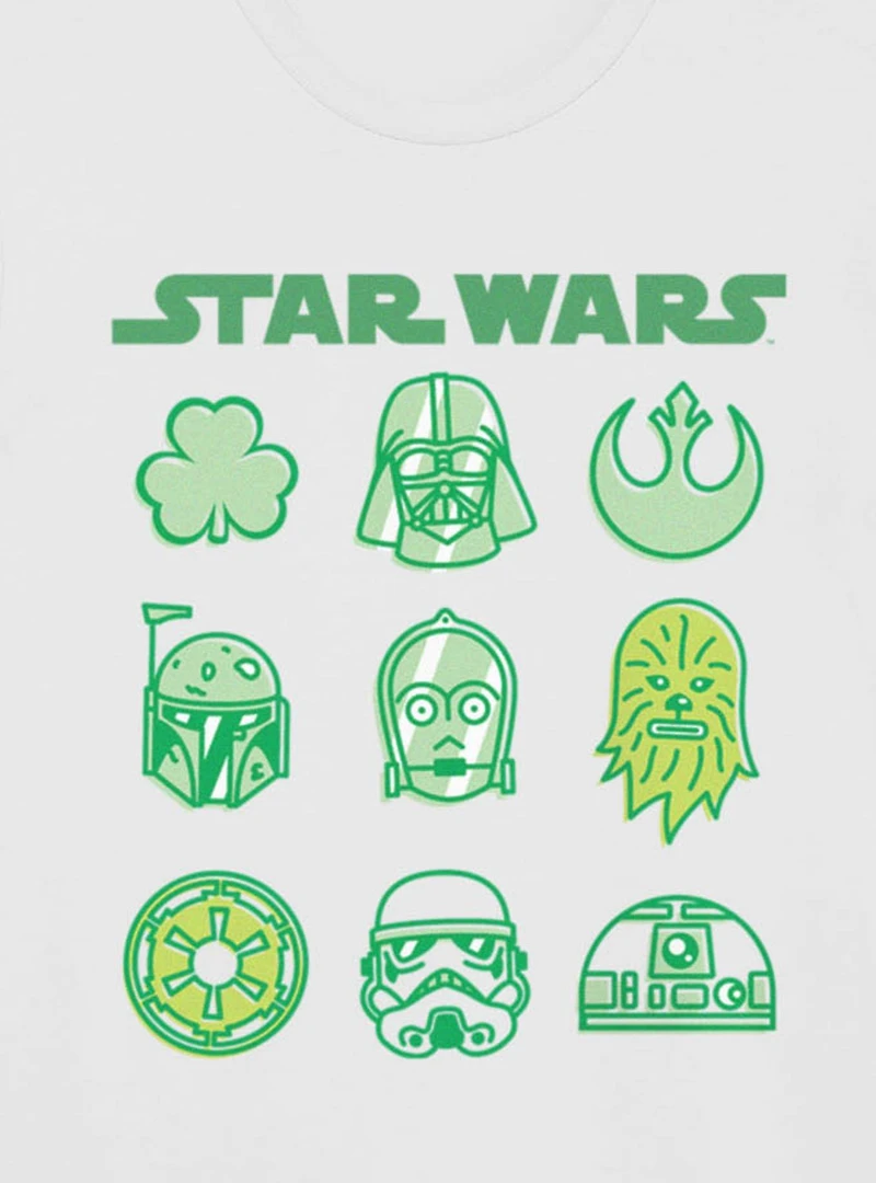 Star Wars St. Patrick's Lucky Character Icons T-Shirt