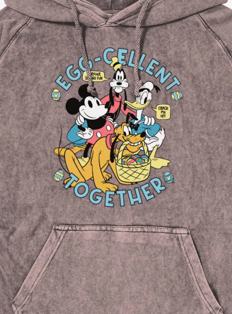 Disney Mickey Mouse And Friends Easter Egg-Cellent Together Mineral Wash Hoodie