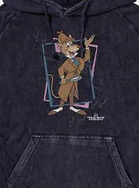 Disney The Great Mouse Detective Basil & Footprints Mineral Wash Hoodie