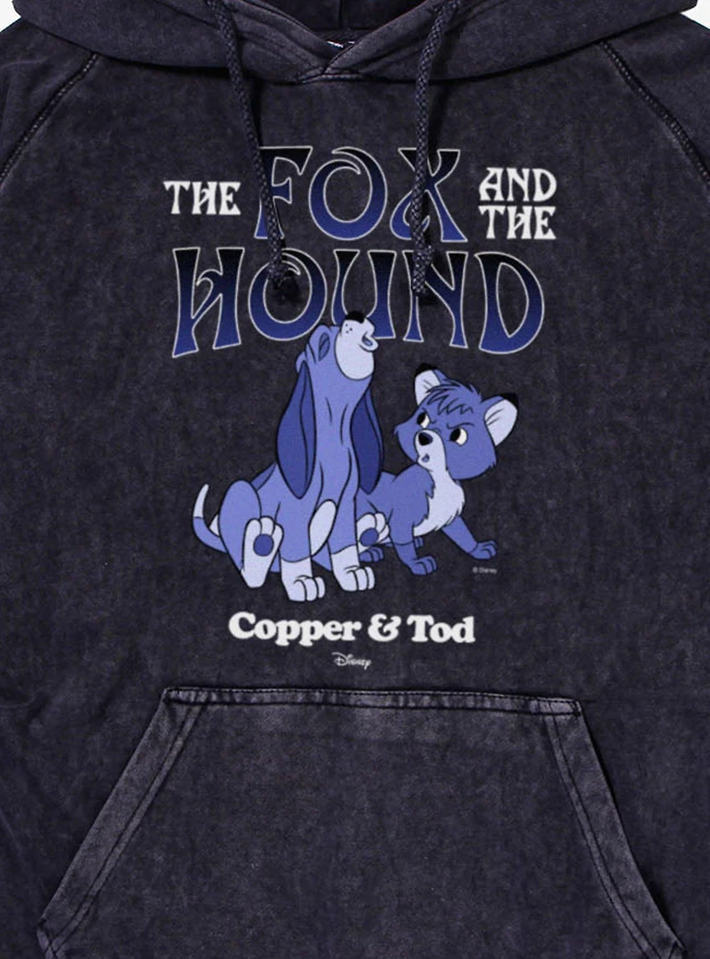 Disney The Fox And Hound Howling Blue Copper & Tod Mineral Wash Hoodie
