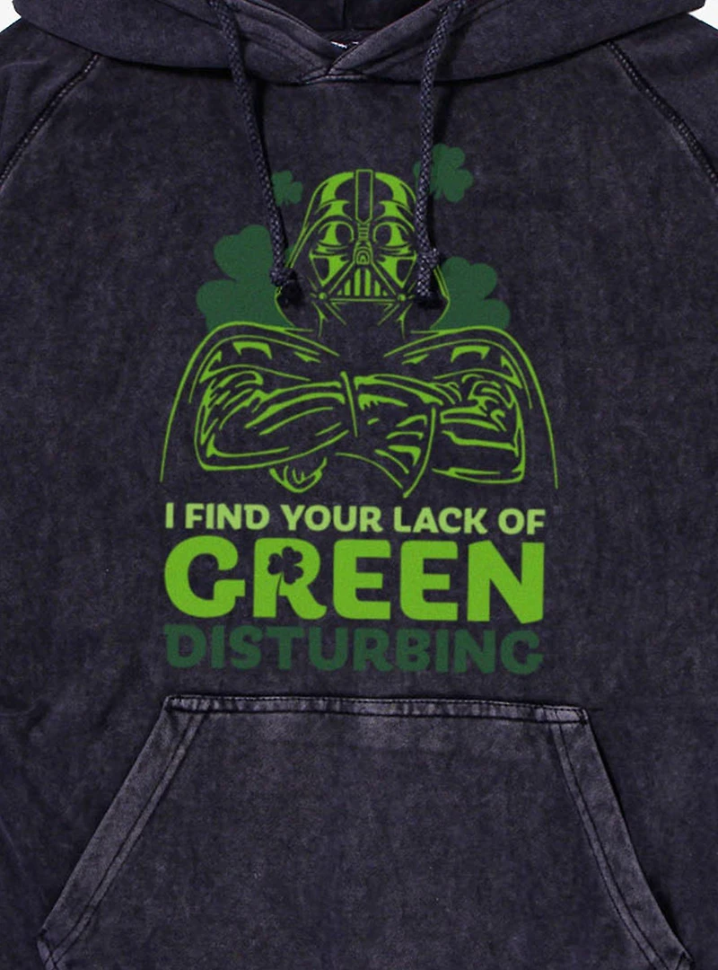 Star Wars Darth Vader St. Patrick's Your Lack Of Green Disturbing Mineral Wash Hoodie