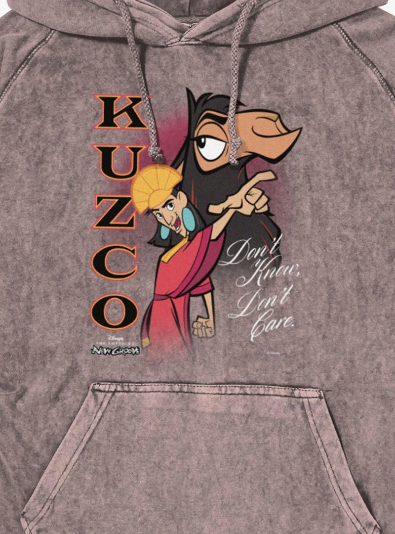 Disney The Emperor's New Groove Kuzco Spirit Don't Know Care Mineral Wash Hoodie