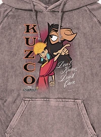 Disney The Emperor's New Groove Kuzco Spirit Don't Know Care Mineral Wash Hoodie
