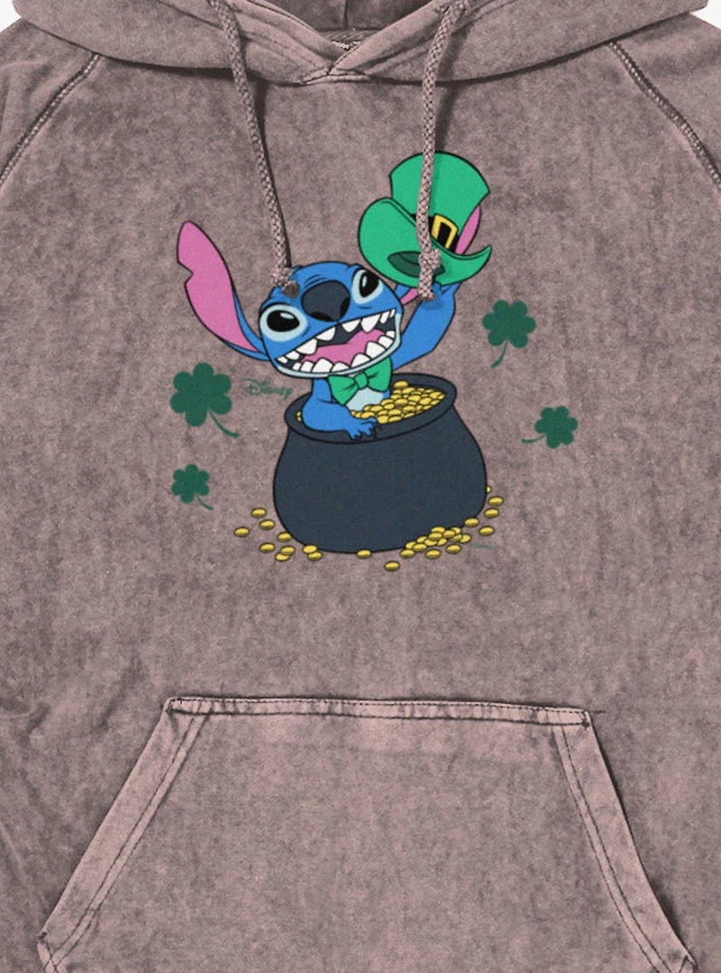 Disney Lilo And Stitch St. Patrick's Pot Of Gold Mineral Wash Hoodie