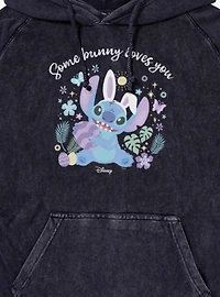 Disney Lilo And Stitch Some Bunny Loves You Easter Mineral Wash Hoodie
