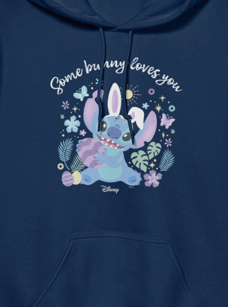 Disney Lilo And Stitch Some Bunny Loves You Easter Hoodie