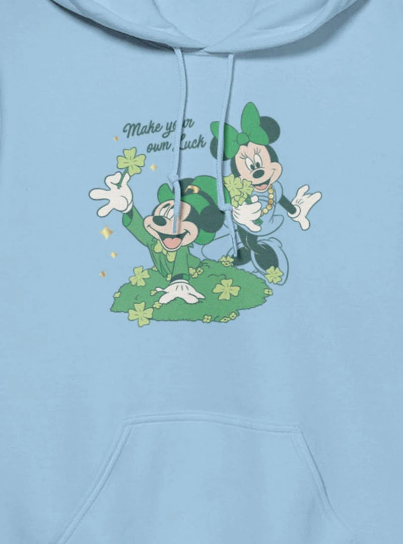 Disney Mickey Mouse And Minnie St. Patrick's Make Your Own Luck Hoodie