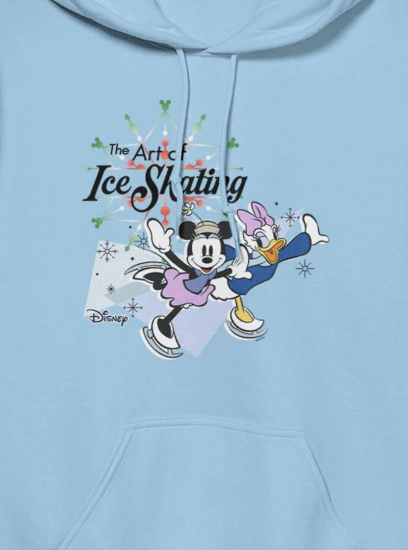 Disney Minnie Mouse And Daisy Duck The Art Of Ice Skating Hoodie