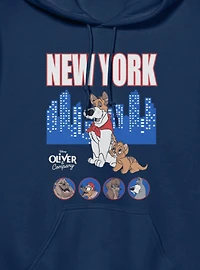 Disney Oliver & Company New York Skyline Characters Hoodie