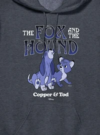 Disney The Fox And Hound Howling Blue Copper & Tod Hoodie
